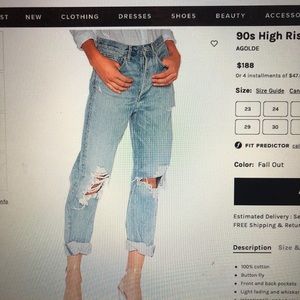 Agolde 90s high rise jeans